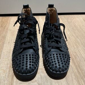 Christian Louboutin Black Spiked Sneaker